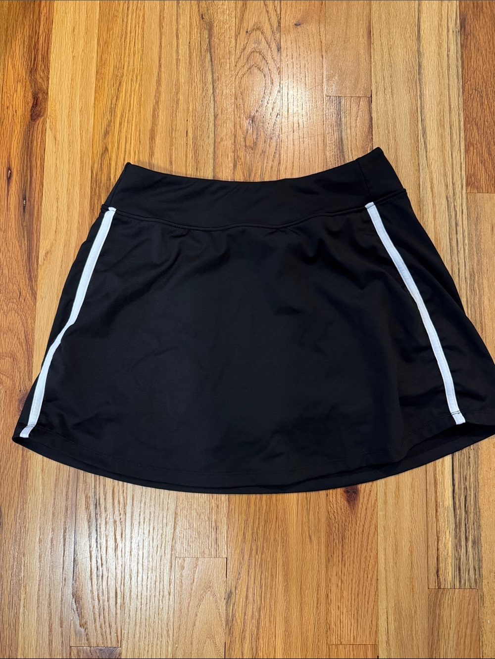 Black Active Skort with White Trim